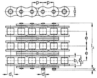 Triplex-Präzisions-Rollenkette