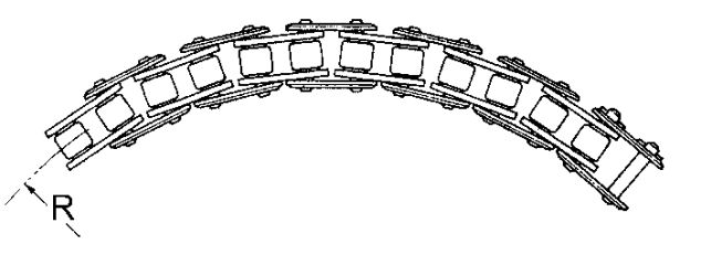Seitenbogen-Rollenkette